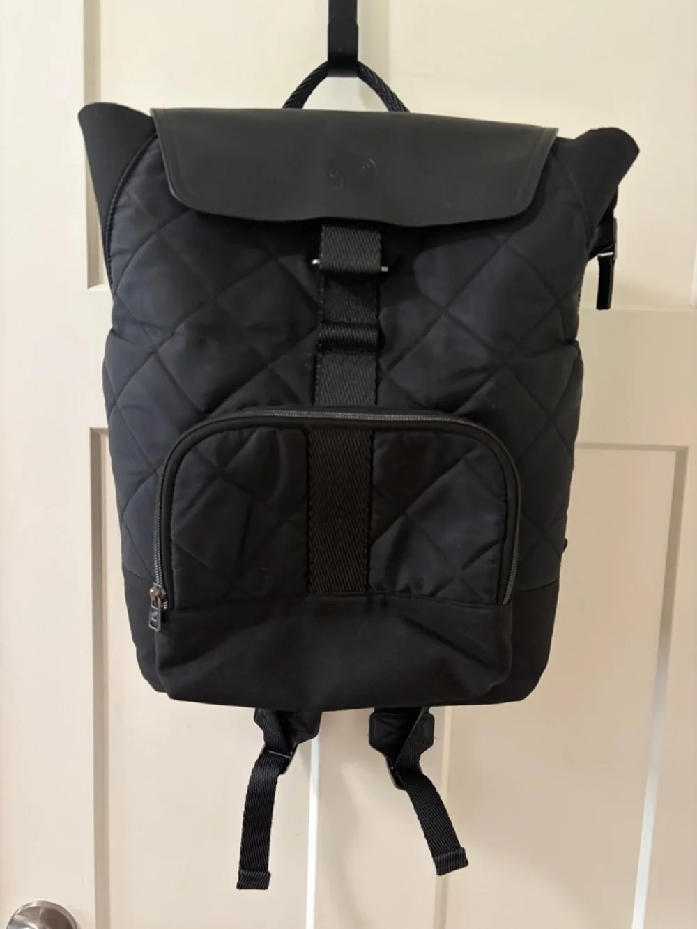 Quilted Black Baby Backpack - Unbranded